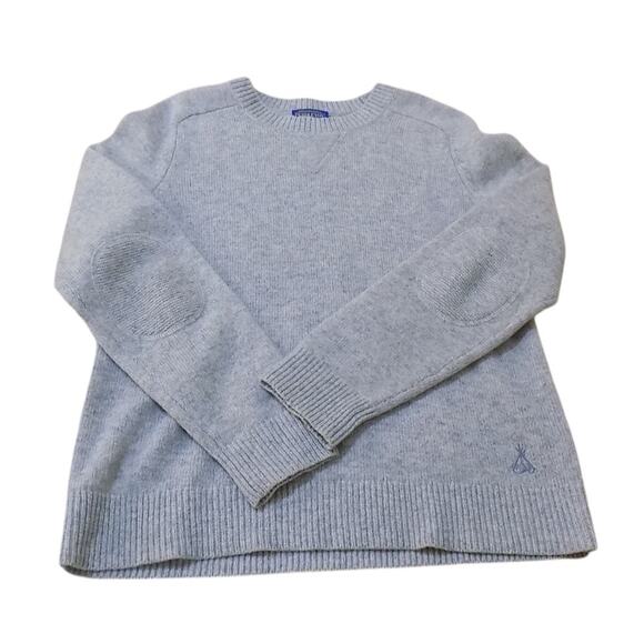 Pendleton Sweaters - Pendleton Lambswool Sweater S Women Gray Office Workwear Elbow Patches Casual